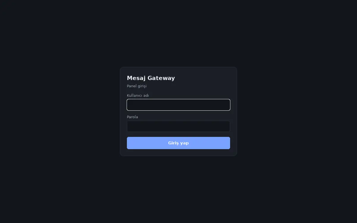 Msg Gateway ekran görüntüsü