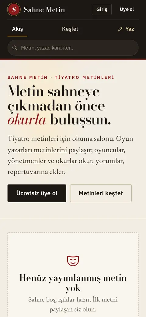 Sahne Metin telefonda