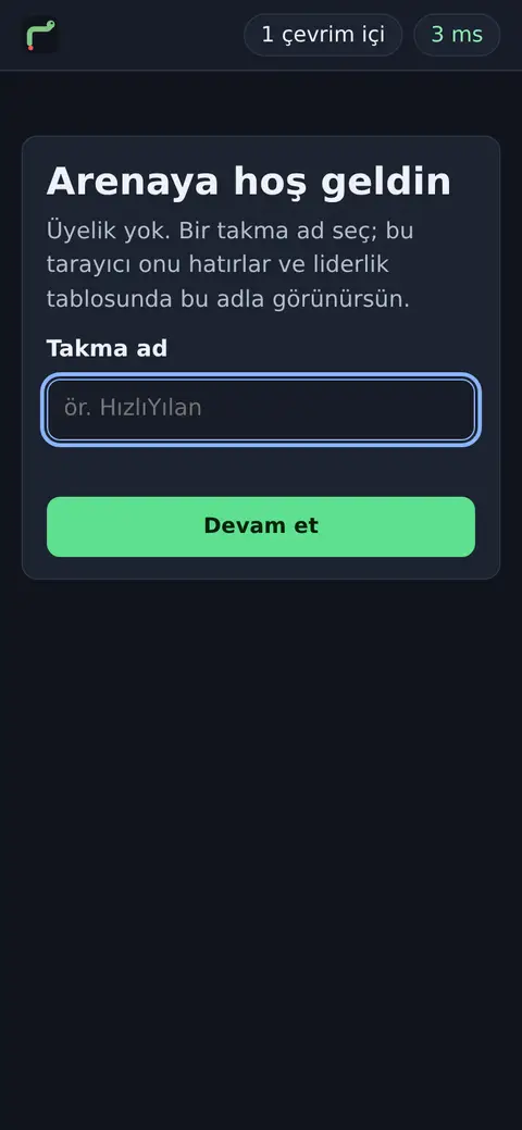 Yılan Arena telefonda